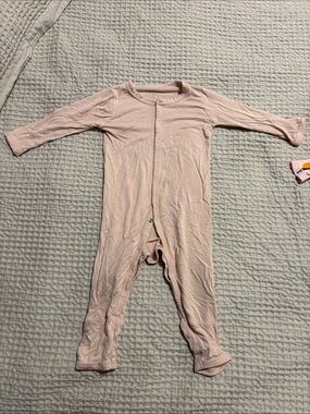 Soft Pink Baby One-Piece Snap Romper